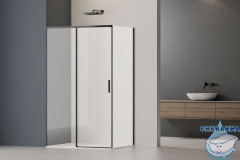 Душевое ограждение Vincea Soft 130x90 профиль черный, стекло прозрачное VSR-3SO29014CLB