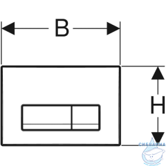 Кнопка смыва Geberit Delta51 115.105.DW.1 (черная)