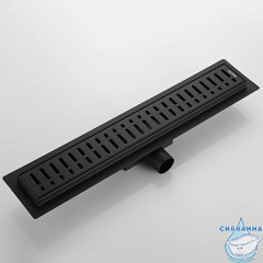 Дренажный трап для душа Gappo G85007-36 500 с решеткой (черный)