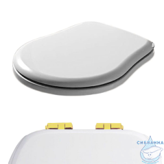 Сиденье для унитаза Kerasan Retro Soft Close (микролифт) 108701 bi/oro