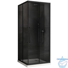 Душевое ограждение ABBER  Schwarzer Diamant AG02080BDTH 80x80  профиль черный, стекло тонированное (без поддона)