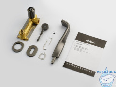 Смеситель ABBER Tanz AF8C12GM для раковины скрытого монтажа, оружейная сталь