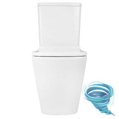 Унитаз напольный со смывом торнадо Azario Quadro с бачком и сиденьем Soft Close (микролифт) AZ-2175 UQ1