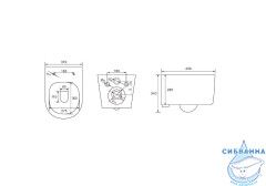 Унитаз подвесной безободковый Aquatek Мия AQ2004-MB (с сиденьем Soft Close (микролифт) 