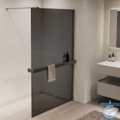 Walk-in Vincea Walk In HS 120 профиль вороненая сталь, стекло тонированное VSW-1HR120CGGM