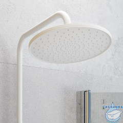 Смеситель для ванны с верхним душем, белый матовый, Shelfy, IDDIS, SHEWTBTi06