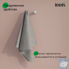 Комплект одинарных крючков, сплав металлов, Petite, белый матовый, IDDIS, PET2SW1i41