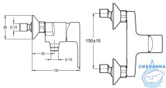 Смеситель для душа Jacob Delafon July E16029-4-CP