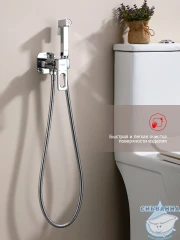 Встраиваемый смеситель с гигиеническим душем Raglo R51.52 (хром)