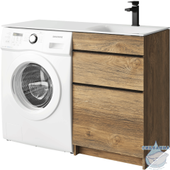 Тумба напольная Aqwella Terra 54 дуб балтийский с раковиной Forma 115 R