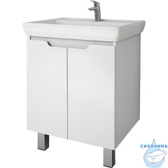 Тумба Dreja Q Plus (D) 65 белый глянец с раковиной Dreja Q 70