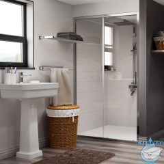 Дверь в нишу Wasserkraft Main 120 см профиль хром, стекло прозрачное 41S05