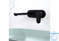 Смеситель для раковины встраиваемый Aquatek Ника AQ1813MB (черный матовый)