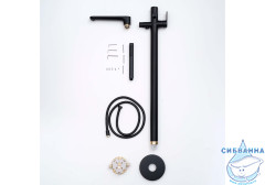 Смеситель для ванны напольный Aquatek Ника AQ1845MB (черный матовый)