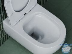Унитаз подвесной безободковый Ceramicanova Long  Rimless CN3015 с сиденьем быстросъемным Soft Close (микролифт)