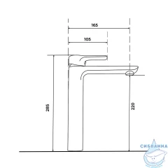Смеситель для раковины Calypso CS1270-9 (графит)
