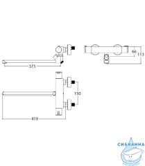 Смеситель для ванны термостатический Lemark Yeti LM7834C