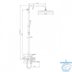 Душевая система Raglo 320 1 режим R07.24.33 (медь)