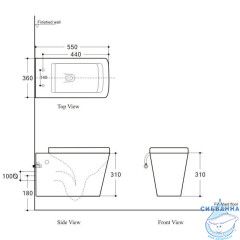 Унитаз подвесной безободковый Aquanet Tavr-BW 287011 с сиденьем Soft Close (микролифт)