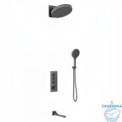 Душевая система Vincea Inspire 300 1 режим VSFW-433TI3GM (вороненая сталь)