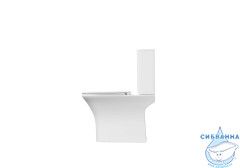 Унитаз напольный безободковый Aquatek Optima Square AQ4411-00 с бачком и сиденьем Soft Close (микролифт)