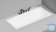Ванна из искусственного камня Salini Orlando Axis Kit 180x80 (материал Solix, белый матовый)
