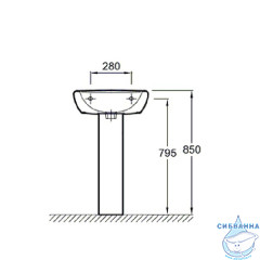 Пьедестал для раковины Jacob Delafon Mideo/Patio 15537G-00