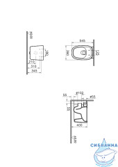 Унитаз подвесной безободковый Vitra Plural 7830B483-0075