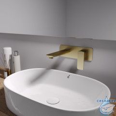 Встраиваемый смеситель для раковины Oliveeka D-Line OL-869003-BG (золото матовое)