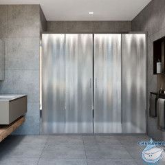 Дверь в нишу Vincea Garda 200 профиль хром, стекло шиншилла VDS-1G2200CH