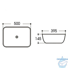 Раковина на столешницу 50 см SantiLine SL-7029