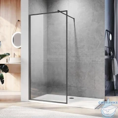 Walk-in Veconi Корато 90 профиль графит, стекло прозрачное KR81GR-90-01-C8