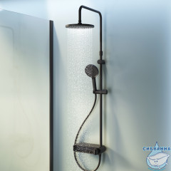Душевая система Am.Pm X-Joy 220 1 режим F0785A622 (черный матовый)