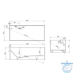 Ванна из искусственного камня ABBER Stein 160x70 AS9640-1.6