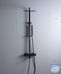 Душевая система Allen Brau Infinity 250 1 режим 281953 (черный матовый)