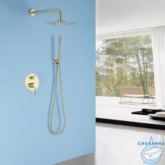 Душевая система Abber Emotion  250 1 режим AF8818G (золото матовое)