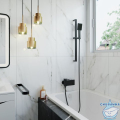 Стойка для душа, Slide, черная, IDDIS, SLI70BLi17