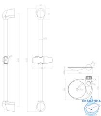 Штанга душевая 70см Lemark LM8065C (хром)
