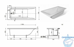 Ванна из искусственного камня Calypso Sofia 170х70