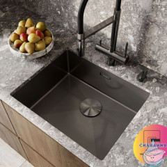 Мойка, нерж.сталь, универсального монтажа, графит, 540*440,  Edifice, IDDIS, EDI54G0i77