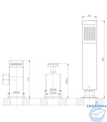 Смеситель для ванны на борт Lemark Contest LM5845CW с душевым гарнитуром