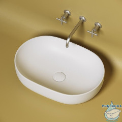  Раковина на столешницу 60 см Ceramicanova Element CN6047MW (белый матовый)