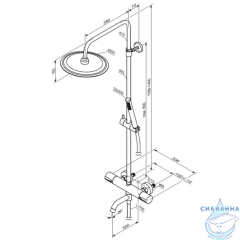 Душевая система Damixa Scandinavian Pure 936810300 (черный матовый)