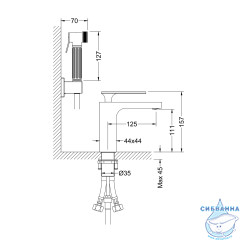 Смеситель с гигиеническим душем Timo Torne 4360/03G (черный матовый)