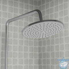 Душевая система с тропическим душем и изливом с термостатом, хром глянцевый, Kero, IDDIS, KERSBSTi06