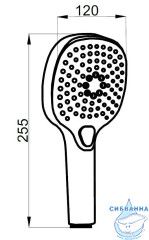 Душевой гарнитур Azario Nevo 3 режима AZ-157820224 (черный матовый)