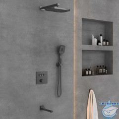 Душевая система Vincea 320 1 режим VSFW-4311GM (вороненая сталь)