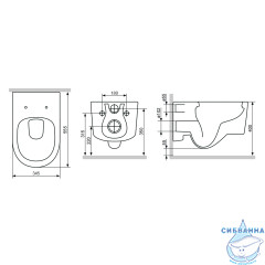 Унитаз подвесной Damixa Eclipse с сиденьем Soft Close (микролифт) DX31C1738SC