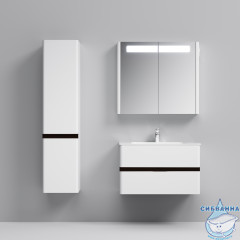 Шкаф пенал Am.Pm Bliss 34 L венге/белый глянец