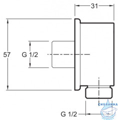 Шланговое подсоединение Jacob Delafon E75142-CP